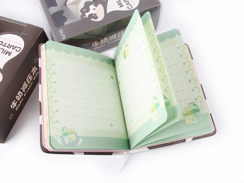 cartoon milk decompression note book